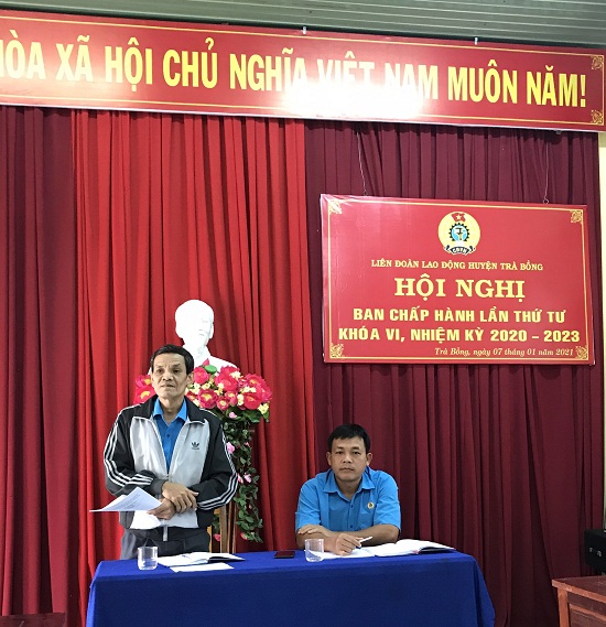 Liên đoàn Lao động huyện Trà Bồng tổ chức Hội nghị lần thứ 4, Ban Chấp hành khóa VI