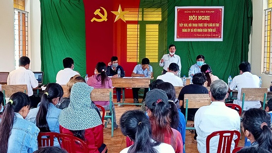 Xã Trà Thanh tổ chức Hội nghị Đối thoại trực tiếp giữa người đứng đầu cấp ủy, chính quyền với Nhân dân thôn Gỗ