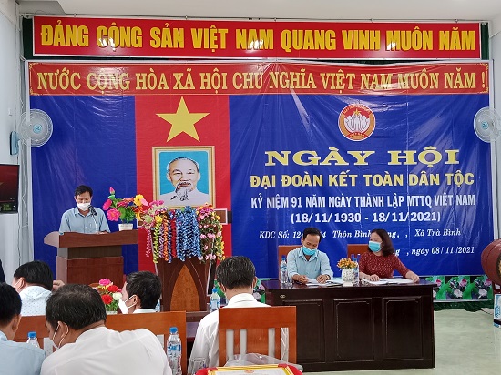 Thôn Bình Đông, xã Trà Bình tổ chức điểm ngày hội Đại đoàn kết toàn dân tộc