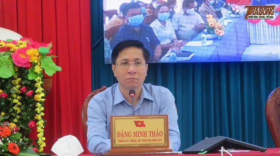 Bí thư Huyện ủy tổ chức đối thoại trực tuyến với cán bộ và Nhân dân xã Trà Giang