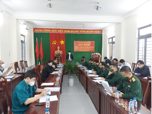 Trà Bồng: Hội nghị Đảng ủy Quân sự ra Nghị quyết lãnh đạo thực hiện nhiệm vụ Quốc phòng, quân sự địa phương và xây dựng Đảng bộ năm 2022