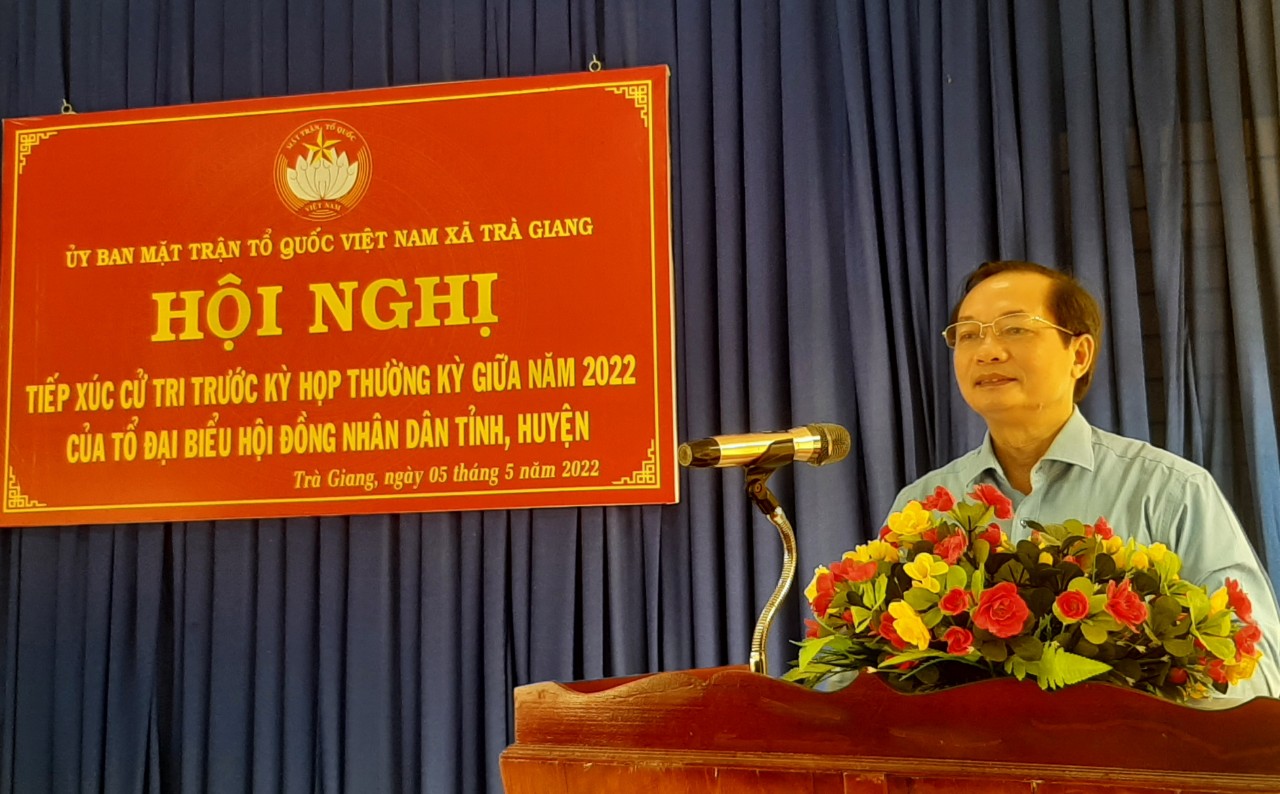 Hội nghị tiếp xúc cử tri của HĐND tỉnh, huyện tại xã Trà Giang