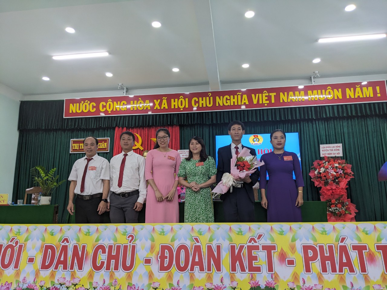 Đại hội điểm Công đoàn cơ sở thị trấn Trà Xuân, nhiệm kỳ 2023-2028.
