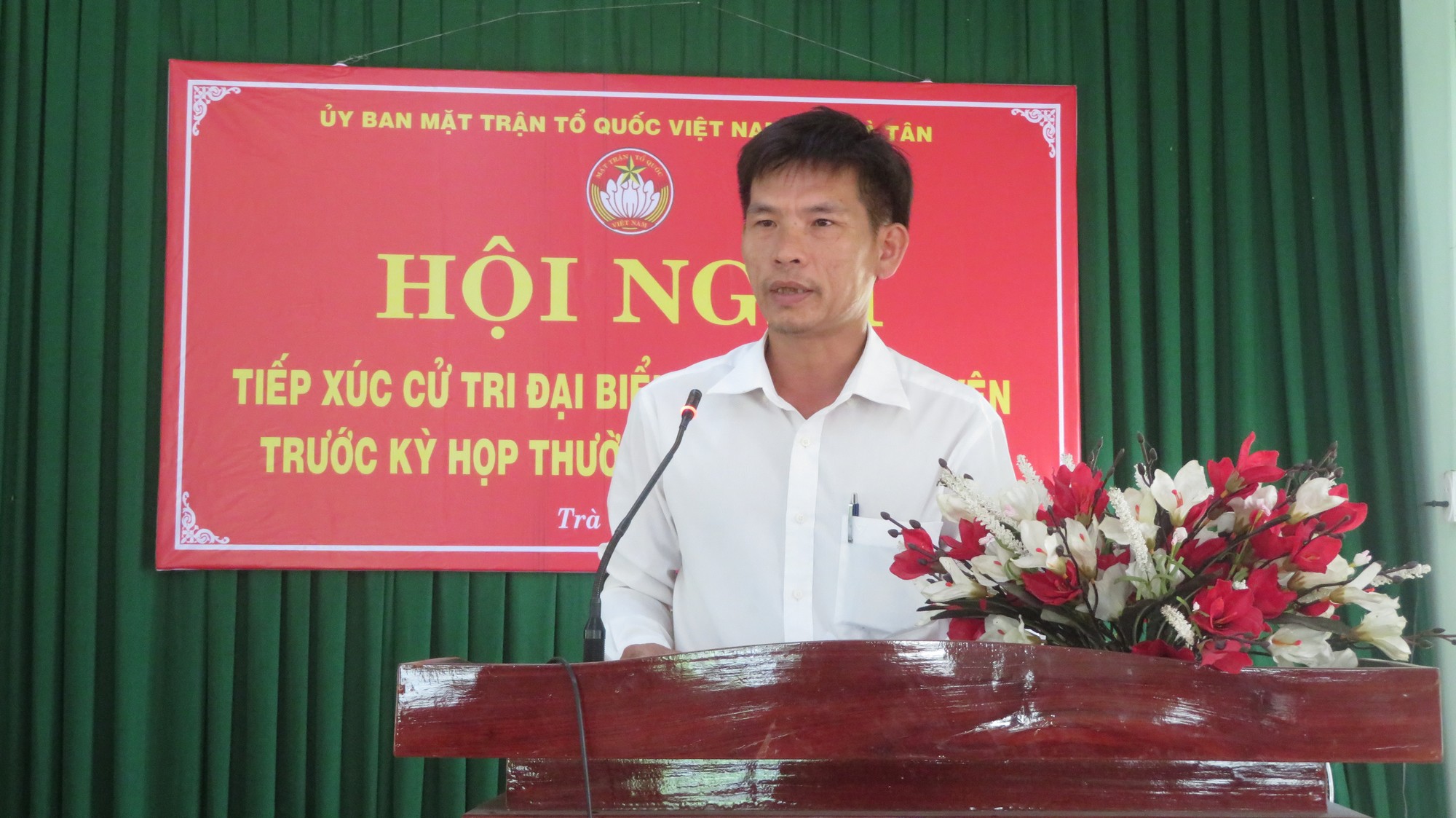Đại biểu HĐND tỉnh, huyện tiếp xúc cử tri tại xã Trà Tân