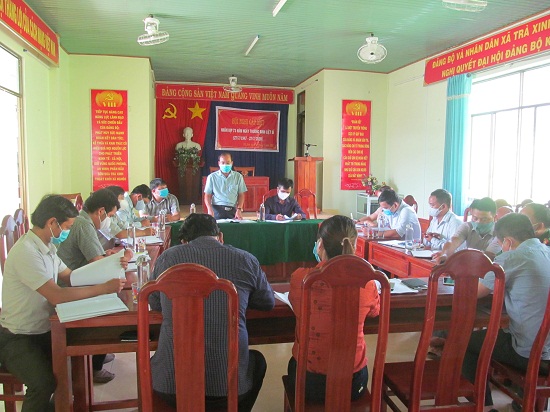 Lãnh đạo UBND huyện kiểm tra công tác phòng chống thiên tai và tìm kiếm cứu nạn tại xã Trà Xinh