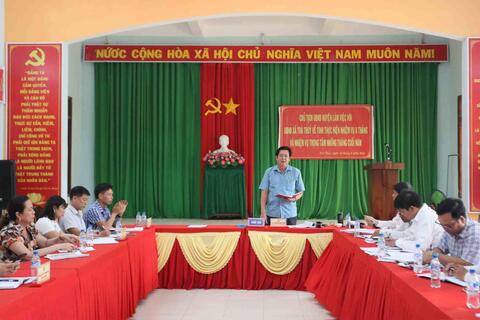 CHỦ TỊCH UBND HUYỆN LÀM VIỆC VỚI UBND XÃ TRÀ THUỶ VỀ THỰC HIỆN NHIỆM VỤ 8 THÁNG ĐẦU NĂM 2024