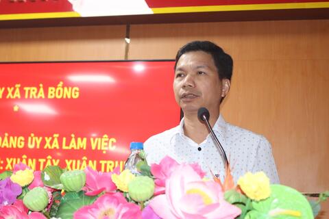 THƯỜNG TRỰC ĐẢNG UỶ XÃ TRÀ BỒNG LÀM VIỆC VỚI CÁC CHI BỘ TDP 1, 2, 3, 4, 5, 6