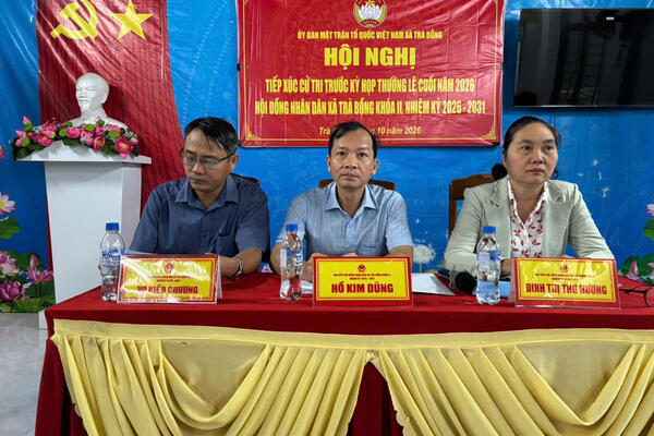 TỔ ĐẠI BIỂU HĐND XÃ TRÀ BỒNG TIẾP XÚC CỬ TRI THÔN TRÀ THỦY TRƯỚC KỲ HỌP THƯỜNG LỆ CUỐI NĂM 2026